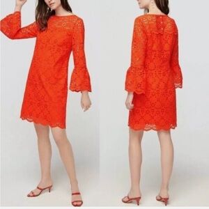 J.Crew Women's Red Orange Bell-sleeve